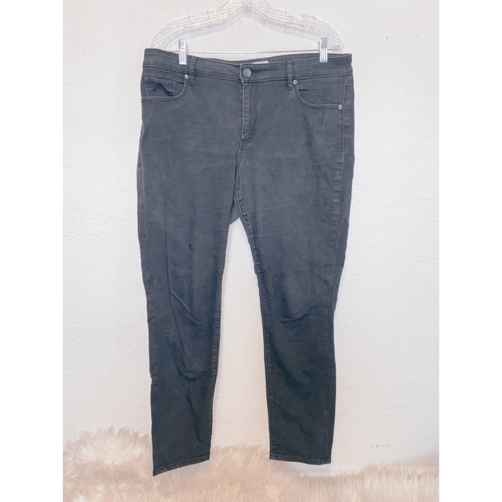 Loft Curvy Black Skinny Jeans size 14